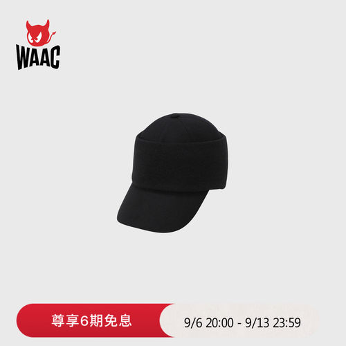 WAAC小恶魔官方早秋新品MEN 2-WAY EAR WARMER CAP男士护耳鸭舌帽