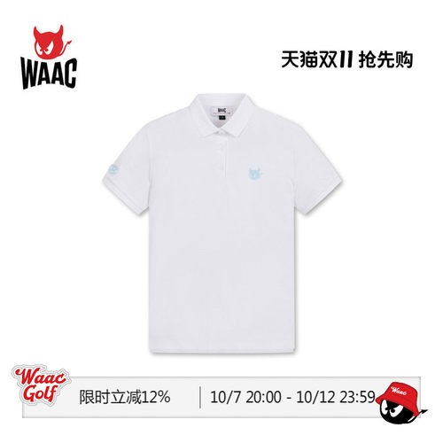 WAAC小恶魔官方春夏女士高尔夫服装PIQUE POLO短袖POLO衫