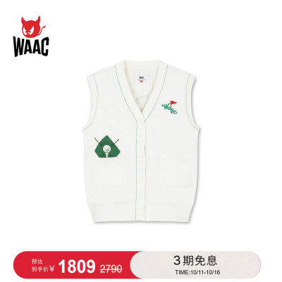WAAC小恶魔官方女士高尔夫服装VEST CARDIGAN马甲
