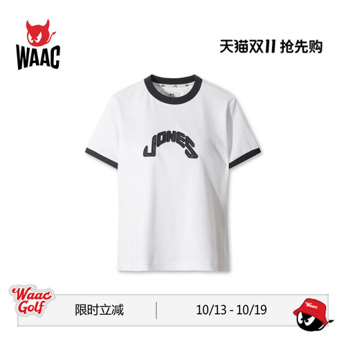 【JONES联名】WAAC小恶魔官方春夏新品女士高尔夫服装短袖T恤衫