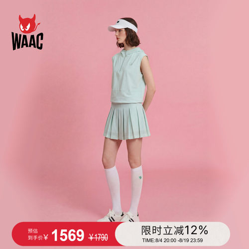 WAAC小恶魔官方春夏新品女士高尔夫服装PLEATS SKORT裙裤