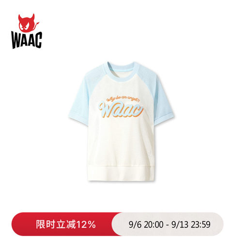 WAAC小恶魔官方春夏新品女士高尔夫服装MESH POLO插肩短袖T恤衫
