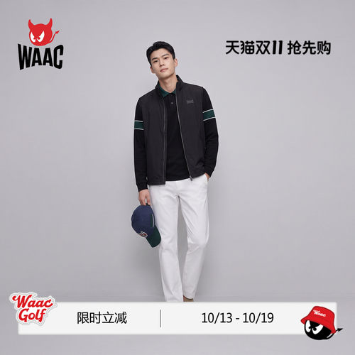 WAAC小恶魔官方早秋新品男士高尔夫服装 POINT PIQUE POLO 卫衣