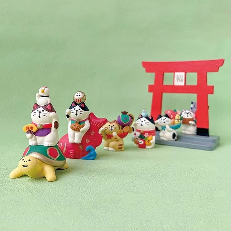 ZAKKA杂货日式猫新春祝福INS创意潮玩微缩礼品DIY家居工艺小摆件