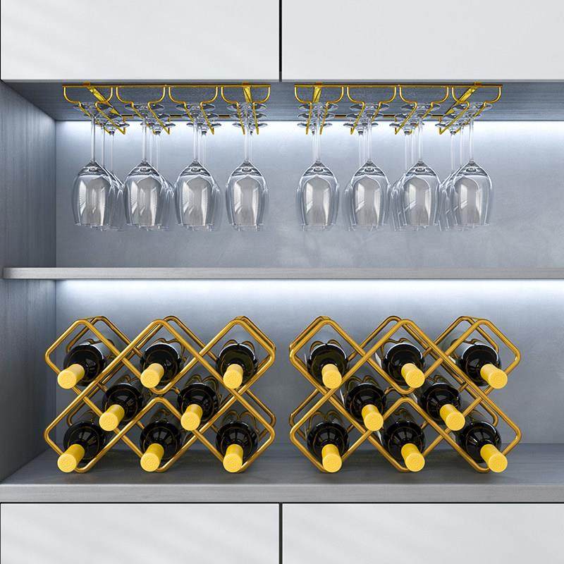 红酒架摆件轻奢高档葡萄酒置物架斜放红酒瓶的架子高脚杯架倒挂,餐饮具,酒架,淘宝优惠券,粉丝福利购,淘宝优惠卷