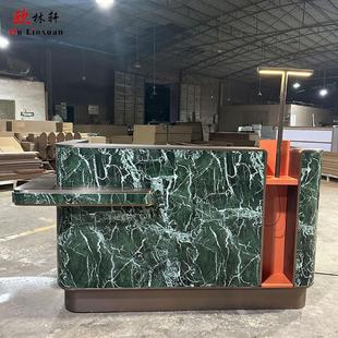 简约现代酒店收银台服务台柜台异形吧台桌公司前台接待台定制