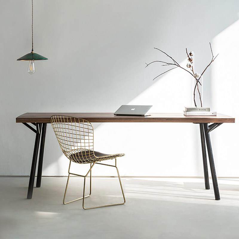 北欧实木电脑桌实木办公桌简易写字桌写字台办公桌铁艺实木桌组装,住宅家具,电脑桌,淘宝优惠券,粉丝福利购,淘宝优惠卷