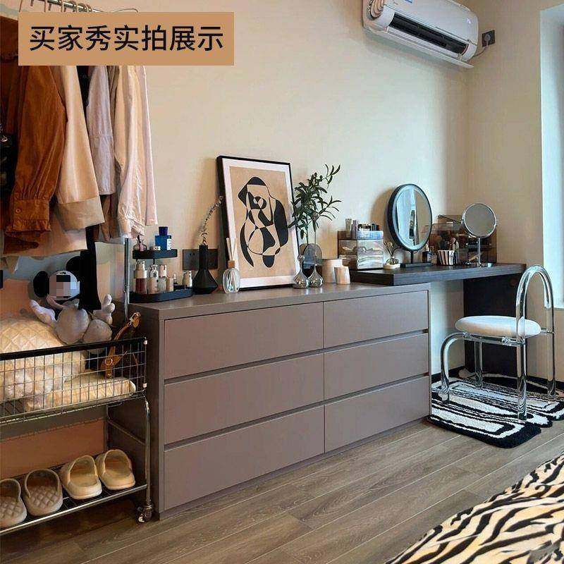 梳妆台现代卧室简约化妆斗柜一体小户型收纳轻奢书桌伸缩化妆桌子