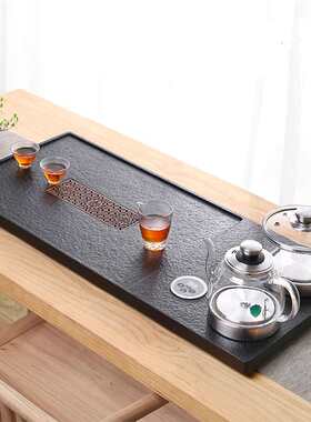整套乌金石茶盘四合一全自动一体上水家用套装办公客厅茶托盘