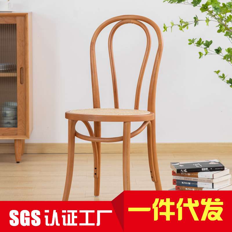 曲木餐椅18号椅咖啡圆背藤椅法式复古酒店茶室thonet桑纳索耐特椅