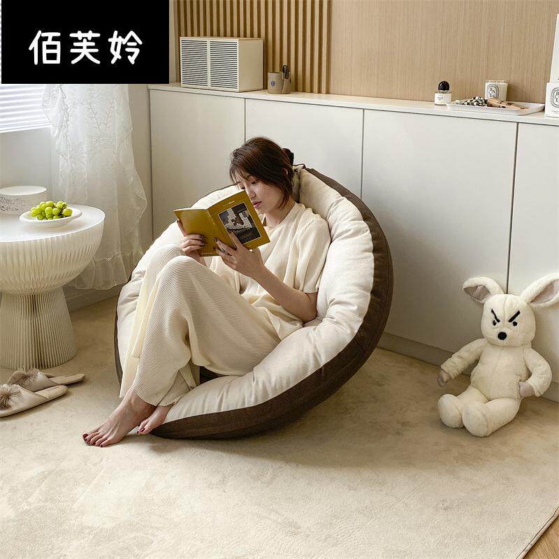 榻榻米坐垫靠背一体地上坐墩加厚蒲团懒人沙发地毯坐垫卧室地垫椅