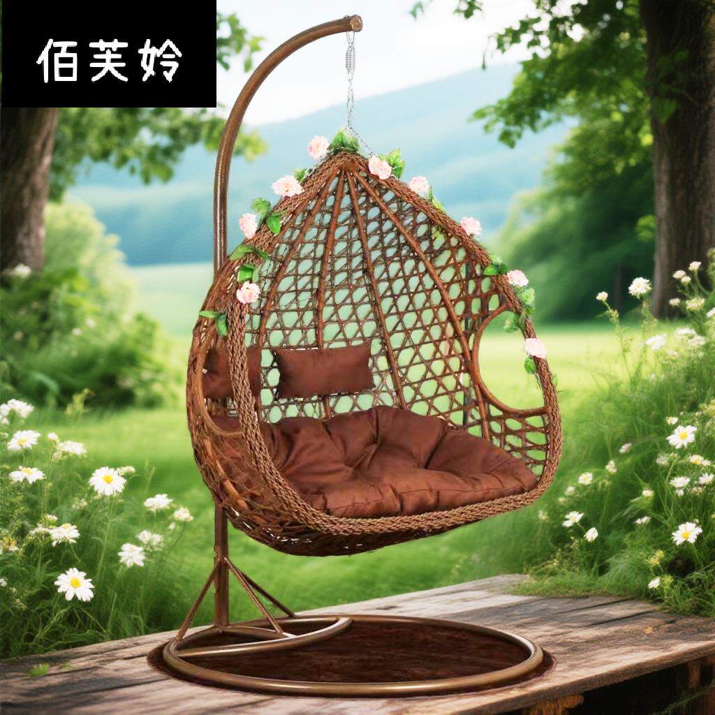 吊篮藤椅双人阳台经济型吊兰椅子室内秋千单人掉摇吊篮椅懒人