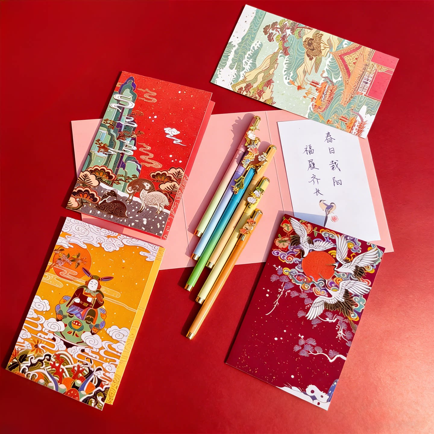 故宫万事胜意生日七夕教师节贺卡 文创中国风卡片图片