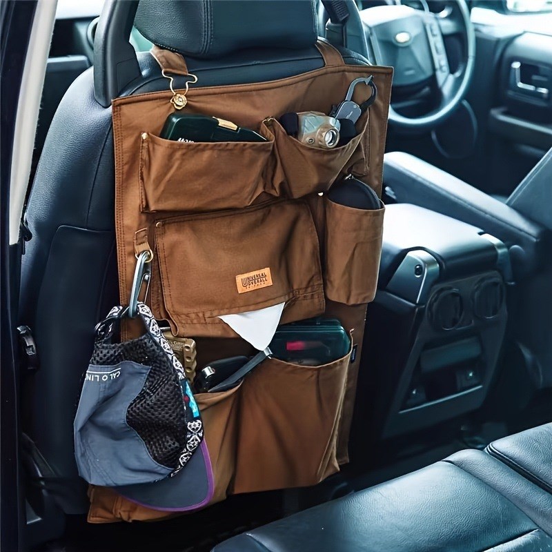 汽车椅背袋日式立体收纳储物袋车C载悬挂袋多功能座椅后背杂物挂