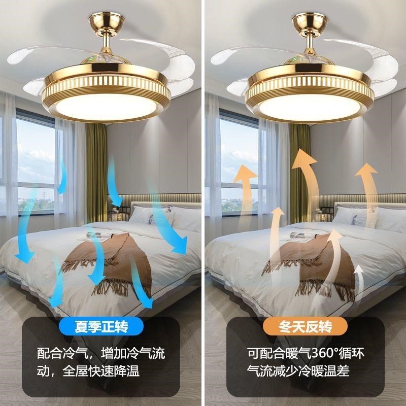 隐形风扇灯广东中山灯o具客厅吊灯2025年新款餐厅卧室现代轻奢变