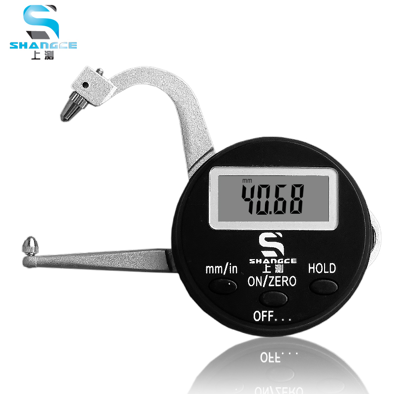 上测数显a卡钳表0-25mm0-40mm电子测厚仪管壁厚度规弯尖头测厚规