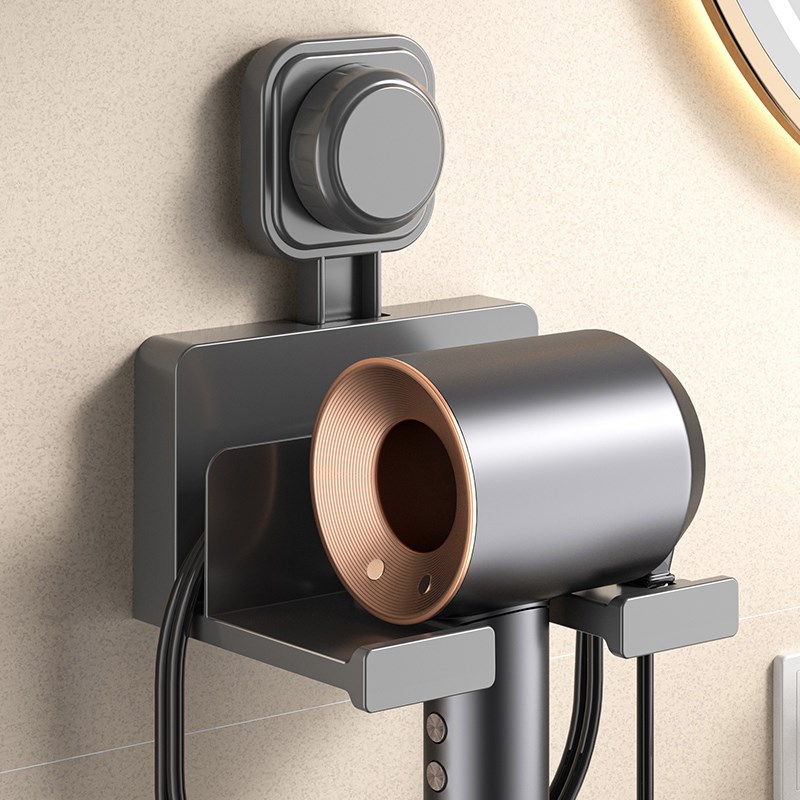 吸盘吹风机置物架免o打孔卫生间电吹风挂架吹风筒支架浴室收纳壁