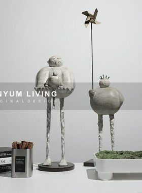 本与简约现代卡通趣味雕塑摆件家居客厅样板间儿童房桌.面软装饰