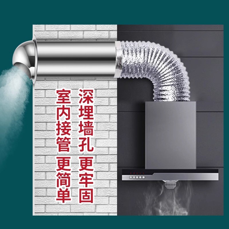 不锈钢风帽外墙出风口止逆阀油烟A机排烟管穿墙卫生间排气口出风