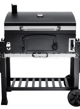 美式大号木炭烧烤炉 别墅烧烤架 铸铁烤网Portable Charcoal BBQ