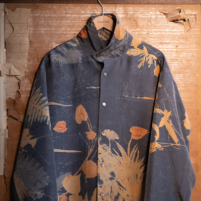 「已售」SageSalt植物拓染立领衬衫外套 One of a kind