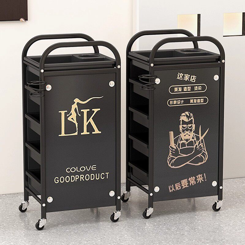 美发工具柜发廊五层手推车理发店多功能带轮烫发染发工具车置物架