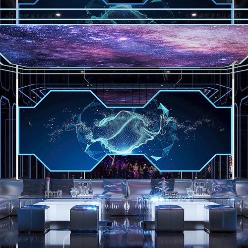 KTV发光茶几酒吧桌子黑钛不锈钢轻奢简约高端会所包厢k房专用定制