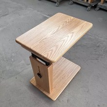 纯实木豆荚升降桌可移动小书桌电脑桌沙发边几可折叠简约家用