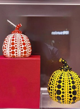 草间弥生同款南瓜摆件雕塑波点艺术现代密集圆点潮流潮玩