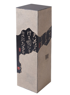 新中式展示柱   客厅玄关盆栽水景摆设落地摆件底座仿古装饰柱子