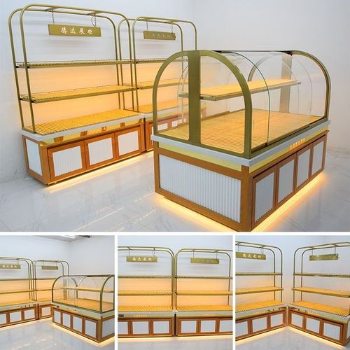 面包柜展示柜中岛柜蛋糕架三层铁艺边柜烘焙甜品店多层长条摆摊