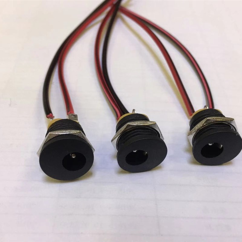 电子秤充电孔口插座带线电子秤充电口带线圆J孔TCS-150称开关插孔