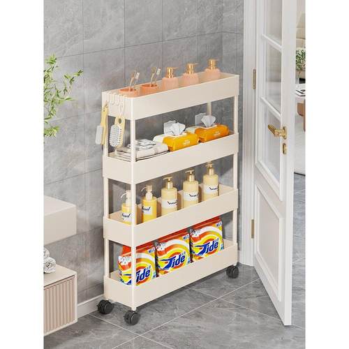 门后超薄置物架卫生间浴室落地夹缝收纳柜厨房可移动超薄缝隙窄架