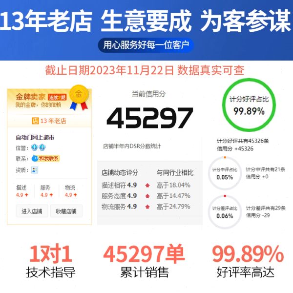 旋转门新款感应器传感器被动探头自动门红外吸顶探测器暗