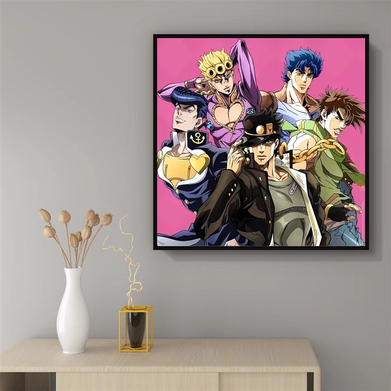 JOJO 数字油画卡通手工diy定制填充色减压手绘丙烯现代油彩装饰画