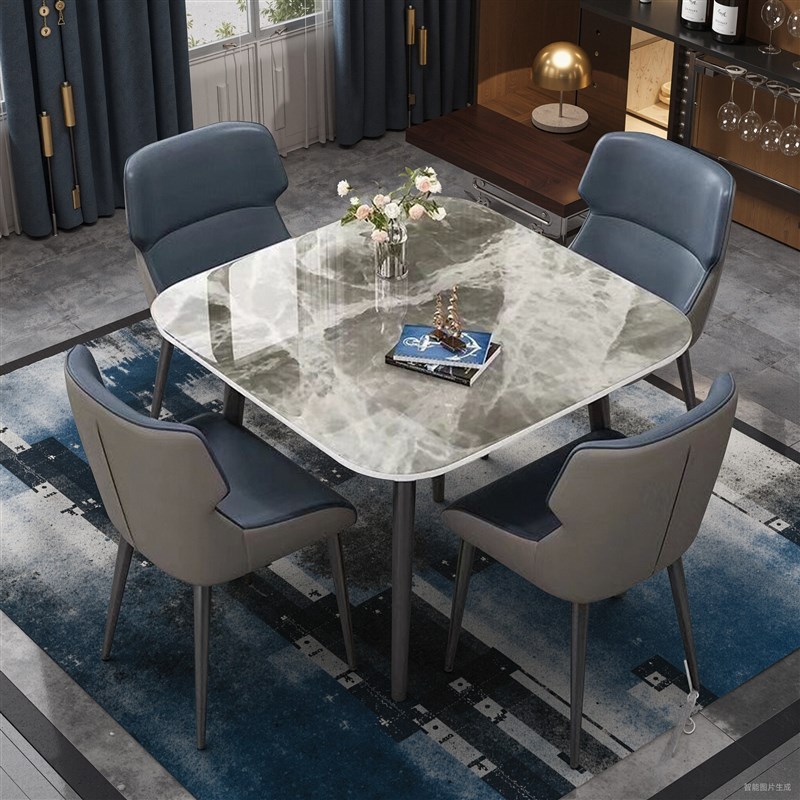 商务接待桌简约哑光加厚饭桌桌子快餐方桌桌P面面板正方形小户型