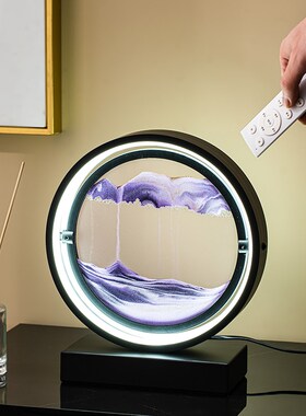 流沙画摆件创f意解压客厅酒柜沙漏办公室电视柜家居装饰品生日礼