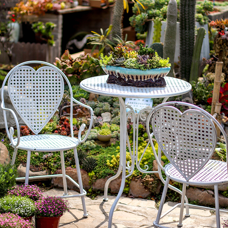 阳台桌椅三件套铁艺桌椅户外v桌椅休闲桌椅咖啡厅桌椅组合花园桌