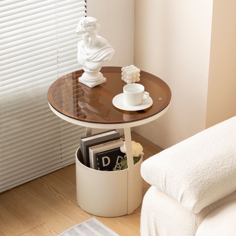 简约沙发旁玻璃小茶几边几落地摆件客厅收K纳轻奢高档乔迁新居礼