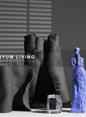 简约现代轻奢创意艺术软装饰品家居样板间K玄关柜陶瓷人物雕塑摆