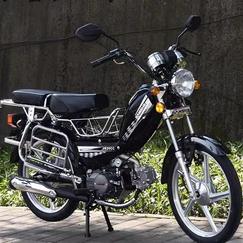 建设牌燃油助力车110cc直弯梁车款拉M货省油老年代步钓鱼车