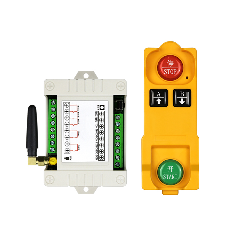 小工控12v-4i8V通用220v伏两2路30A水泵控制器推杆正反转遥控开关