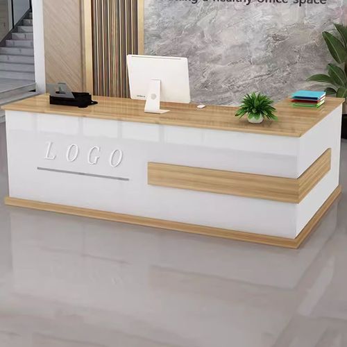 水果店收银台简约现代商用前台接待台美发超市便利店小型转角吧台