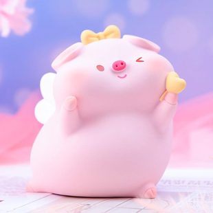 防摔卡通小猪零钱罐 可爱猪猪存钱罐儿童男孩女孩存钱罐2024年新款