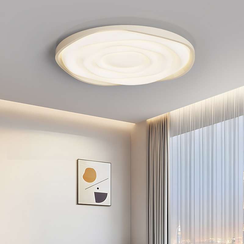 全光谱2024新款吸顶灯客厅卧室曲奇原木设计感高级新中式简约灯具