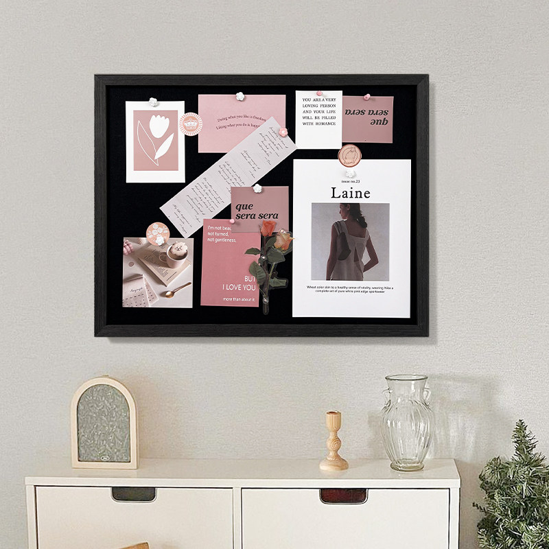 相框摆台画框挂墙diy定制照片挂墙实木毛毡板留言板照片墙展示框
