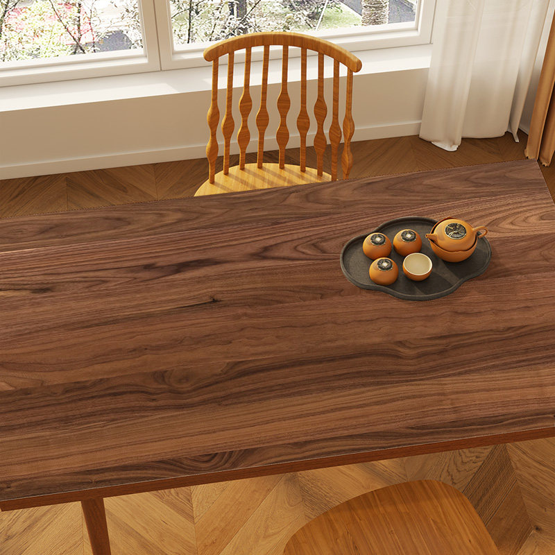 仿木纹桌布防水防油防烫可裁剪硅胶皮革桌垫餐桌布原木色茶几垫子