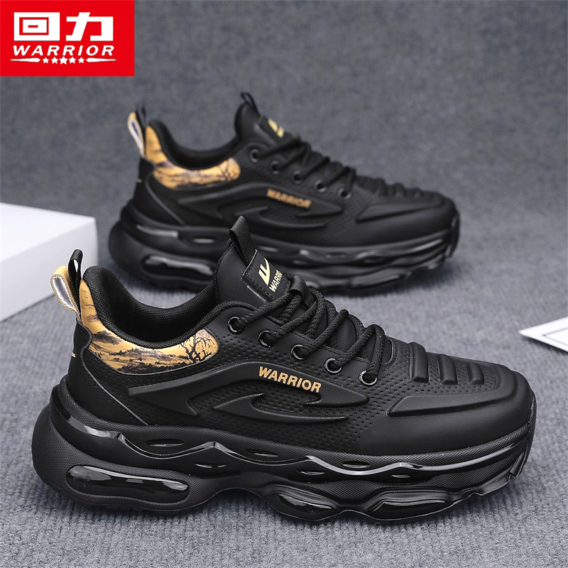 回力运动鞋男鞋冬季2025新款休闲耐磨跑步减震爆米花黑色老爹鞋