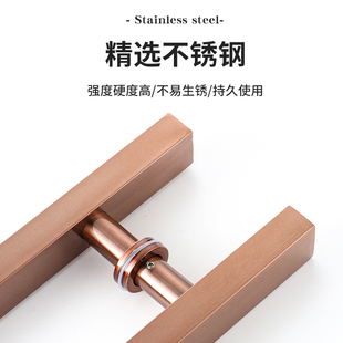 玻璃门拉手 不锈钢加厚无指纹有框无框酒店KTV专用推拉大木门把手
