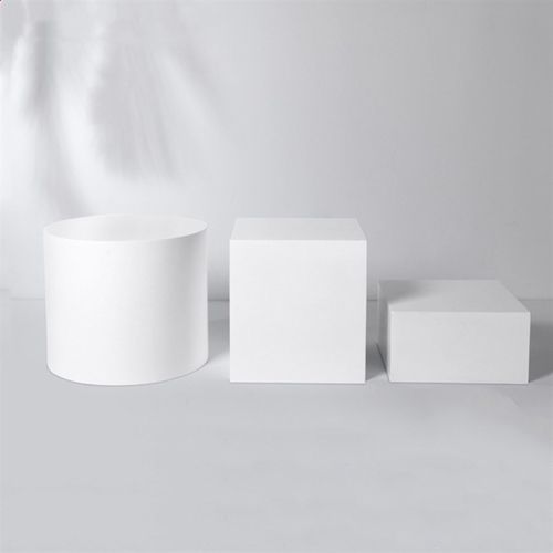 展会圆柱摆台圆形立柱展台陈列架展示台活动展览圆柱烤漆摆台定制